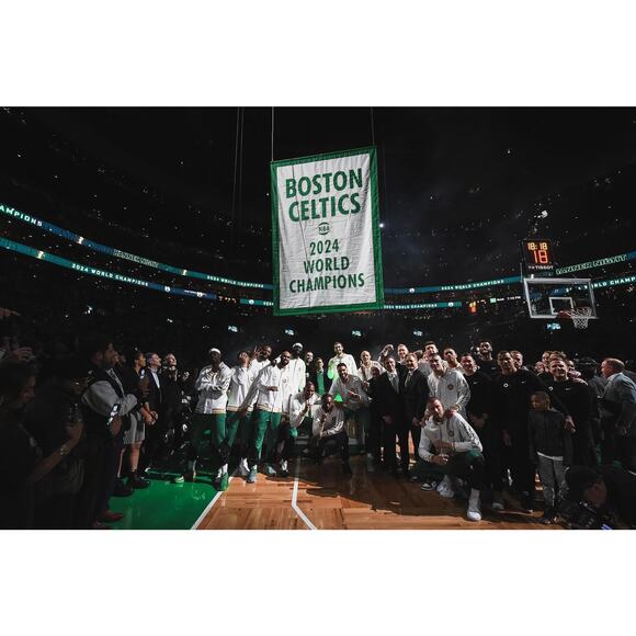 Boston Celtics Banner 18 Poster 2024 World Champions - Picture 5 of 10